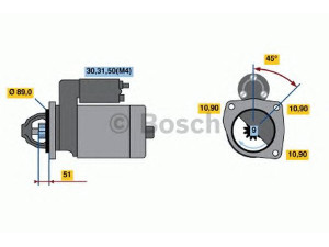 BOSCH 0 001 369 019 starteris
114 799 A1, 3 283 812