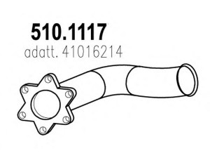 ASSO 510.1117 išleidimo kolektorius 
 Išmetimo sistema -> Išmetimo vamzdžiai
41016214