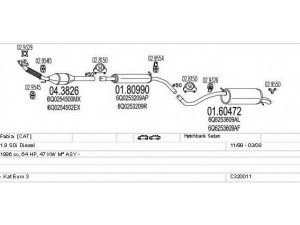 MTS C320011004771 išmetimo sistema 
 Išmetimo sistema -> Išmetimo sistema, visa