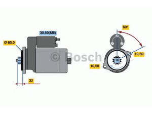 BOSCH 0 001 125 057 starteris 
 Elektros įranga -> Starterio sistema -> Starteris
948 604 206 00