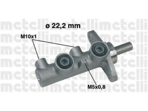 METELLI 05-0333 pagrindinis cilindras, stabdžiai 
 Stabdžių sistema -> Pagrindinis stabdžių cilindras
46100-S6D-R01