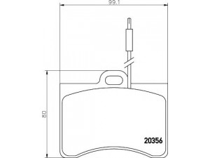 HELLA 8DB 355 005-911 stabdžių trinkelių rinkinys, diskinis stabdys 
 Techninės priežiūros dalys -> Papildomas remontas
5453876, 95453876, 95565562, 95624480