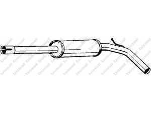 BOSAL 233-637 vidurinis duslintuvas 
 Išmetimo sistema -> Duslintuvas
6N0 253 209 J, JZW 253 209 Q
