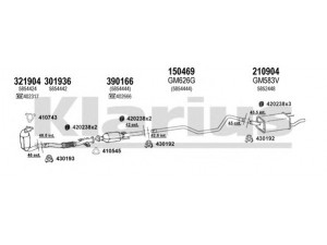 KLARIUS 391643E išmetimo sistema 
 Išmetimo sistema -> Išmetimo sistema, visa