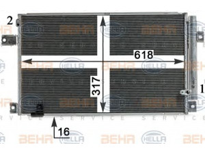 HELLA 8FC 351 343-731 kondensatorius, oro kondicionierius 
 Oro kondicionavimas -> Kondensatorius
88450-05160