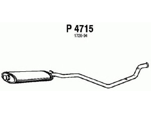 FENNO P4715 vidurinis duslintuvas 
 Išmetimo sistema -> Duslintuvas
1728-63, 1728-64, 1728-94