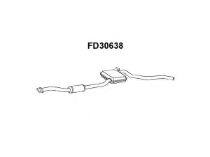 VENEPORTE FD30638 priekinis duslintuvas 
 Išmetimo sistema -> Duslintuvas
6161556, 6161558