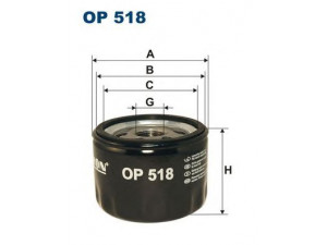 FILTRON OP518 alyvos filtras 
 Filtrai -> Alyvos filtras
OK48, MLS000169, 71736169, 7683815
