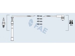 FAE 85991 uždegimo laido komplektas 
 Kibirkšties / kaitinamasis uždegimas -> Uždegimo laidai/jungtys
77 00 114 549, 82 00 575 895