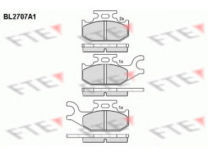 FTE BL2707A1 stabdžių trinkelių rinkinys, diskinis stabdys 
 Techninės priežiūros dalys -> Papildomas remontas
41 06 071 03R, 41 06 078 28R