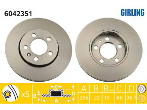 GIRLING 6042351 stabdžių diskas
8Z0615301B, 8Z0615301D