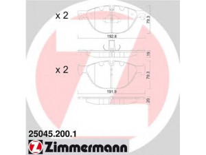 ZIMMERMANN 25045.200.1 stabdžių trinkelių rinkinys, diskinis stabdys 
 Techninės priežiūros dalys -> Papildomas remontas
3411 6 851 269