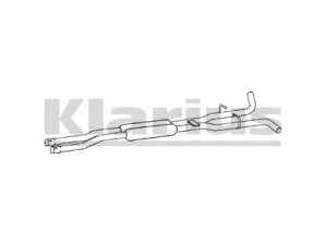 KLARIUS JR335X vidurinis duslintuvas 
 Išmetimo sistema -> Duslintuvas
XR815376, XR823678, XR815376, XR823678