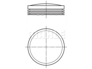 MAHLE ORIGINAL 012 25 00 stūmoklis 
 Variklis -> Cilindrai/stūmokliai
623 070, 915 859 9, 915 860 0, 915 860 1