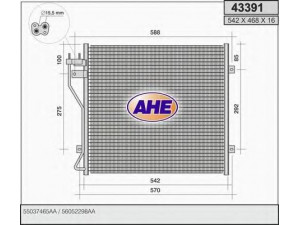 AHE 43391 kondensatorius, oro kondicionierius 
 Oro kondicionavimas -> Kondensatorius
55037465AA