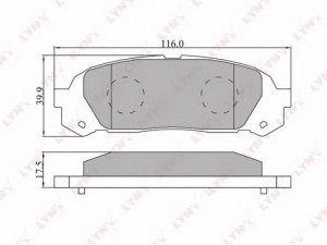 LYNXauto BD-7535 stabdžių trinkelių rinkinys, diskinis stabdys 
 Techninės priežiūros dalys -> Papildomas remontas
AY060-TY016, 04466-22150, 04466-22170