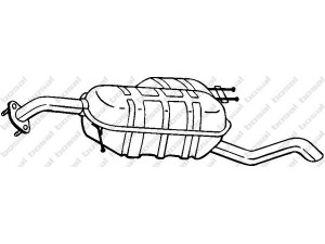 BOSAL 169-043 galinis duslintuvas 
 Išmetimo sistema -> Duslintuvas
287301G400