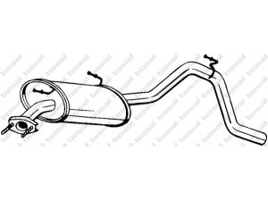 BOSAL 281-169 galinis duslintuvas 
 Išmetimo sistema -> Duslintuvas
14300-86G00