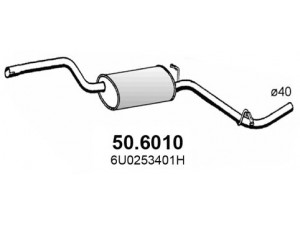 ASSO 50.6010 vidurinis duslintuvas 
 Išmetimo sistema -> Duslintuvas
6U0253401H