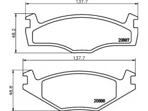 HELLA 8DB 355 017-521 stabdžių trinkelių rinkinys, diskinis stabdys 
 Techninės priežiūros dalys -> Papildomas remontas
171698151F, 191615109H, 191698151C