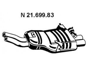 EBERSPÄCHER 21.699.83 galinis duslintuvas 
 Išmetimo sistema -> Duslintuvas
18 10 7 504 172