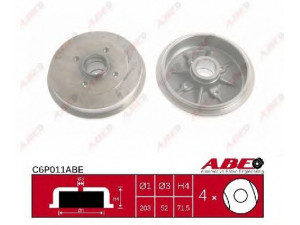 ABE C6P011ABE stabdžių būgnas 
 Stabdžių sistema -> Būgninis stabdys -> Stabdžių būgnas
424741, 424745, 424741, 424745