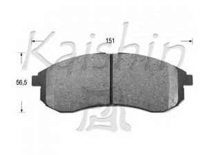 KAISHIN FK6123 stabdžių trinkelių rinkinys, diskinis stabdys 
 Techninės priežiūros dalys -> Papildomas remontas
MN102622, MR977365