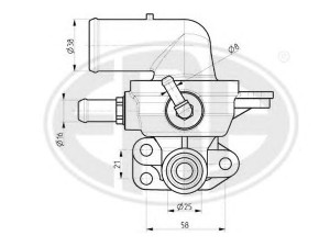 ERA 350034 termostatas, aušinimo skystis 
 Aušinimo sistema -> Termostatas/tarpiklis -> Thermostat
49012024F
