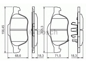 BOSCH 0 986 494 485 stabdžių trinkelių rinkinys, diskinis stabdys 
 Techninės priežiūros dalys -> Papildomas remontas
04465 05080, 04465 05090, 0446505090