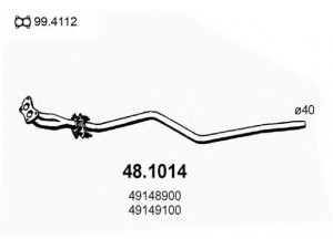 ASSO 48.1014 išleidimo kolektorius 
 Išmetimo sistema -> Išmetimo vamzdžiai
49148900, 49149100