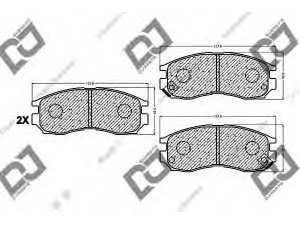 DJ PARTS BP1020 stabdžių trinkelių rinkinys, diskinis stabdys 
 Techninės priežiūros dalys -> Papildomas remontas
MB699174, MB699266, MB699702, MB699703
