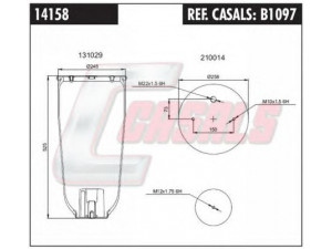 CASALS B1097 dėklas, pneumatinė pakaba