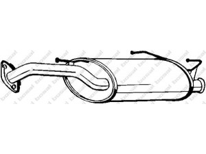 BOSAL 145-401 galinis duslintuvas 
 Išmetimo sistema -> Duslintuvas
20100-66C60, 20100-66C65