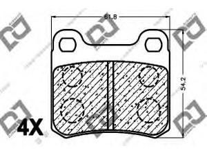 DJ PARTS BP1175 stabdžių trinkelių rinkinys, diskinis stabdys 
 Techninės priežiūros dalys -> Papildomas remontas
00014200120, 0004208820, 0004209020