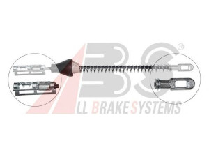 A.B.S. K13884 trosas, stovėjimo stabdys 
 Stabdžių sistema -> Valdymo svirtys/trosai
522041, 93189991