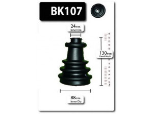 SHAFTEC BK107 gofruotoji membrana, kardaninis velenas 
 Ratų pavara -> Gofruotoji membrana