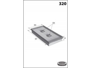 MECAFILTER ELP9392 oro filtras 
 Filtrai -> Oro filtras
04E129620, 04E129620, 04E129620