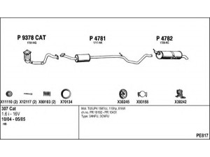 FENNO PE817 išmetimo sistema 
 Išmetimo sistema -> Išmetimo sistema, visa