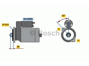 BOSCH 0 986 020 210 starteris 
 Elektros įranga -> Starterio sistema -> Starteris
986 604 104 00