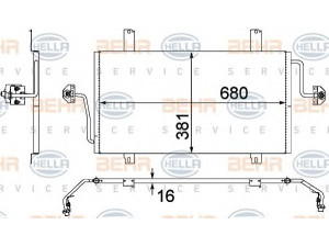 HELLA 8FC 351 306-531 kondensatorius, oro kondicionierius 
 Oro kondicionavimas -> Kondensatorius
77 01 044 406