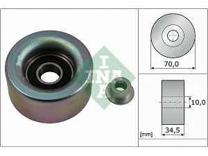 INA 532 0590 10 kreipiantysis skriemulys, V formos rumbuotas diržas 
 Diržinė pavara -> V formos rumbuotas diržas/komplektas -> Laisvasis/kreipiamasis skriemulys
16604-31020, A132E6261S