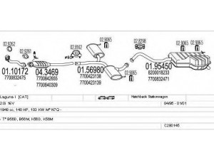 MTS C280145006695 išmetimo sistema 
 Išmetimo sistema -> Išmetimo sistema, visa