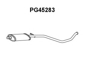 VENEPORTE PG45283 vidurinis duslintuvas 
 Išmetimo sistema -> Duslintuvas
170581, 171737, 171748