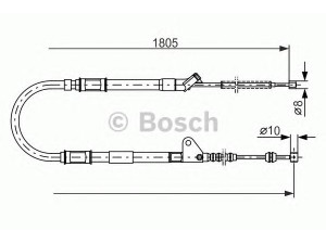 BOSCH 1 987 477 546 trosas, stovėjimo stabdys 
 Stabdžių sistema -> Valdymo svirtys/trosai
46430 20600