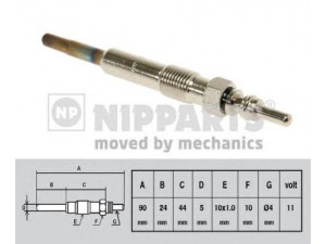 NIPPARTS J5715014 kaitinimo žvakė 
 Kibirkšties / kaitinamasis uždegimas -> Kaitinimo kaištis
M883828, 11065-00Q00, 11065-00QAA