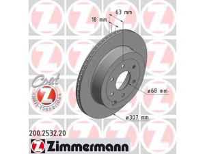 ZIMMERMANN 200.2532.20 stabdžių diskas 
 Dviratė transporto priemonės -> Stabdžių sistema -> Stabdžių diskai / priedai
43206-EB300