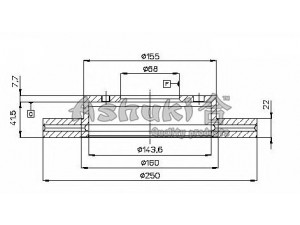 ASHUKI N013-65 stabdžių diskas 
 Dviratė transporto priemonės -> Stabdžių sistema -> Stabdžių diskai / priedai
0 986 478 361/BOSCH, 09.5022.10/BREMBO
