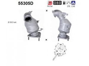 AS 55305D katalizatoriaus keitiklis 
 Išmetimo sistema -> Katalizatoriaus keitiklis
51777753, 51832346