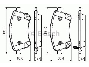 BOSCH 0 986 494 552 stabdžių trinkelių rinkinys, diskinis stabdys 
 Techninės priežiūros dalys -> Papildomas remontas
58101 1PA00