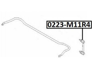 ASVA 0223-M11R4 šarnyro stabilizatorius 
 Ašies montavimas/vairavimo mechanizmas/ratai -> Stabilizatorius/fiksatoriai -> Savaime išsilyginanti atrama
56261-56E10